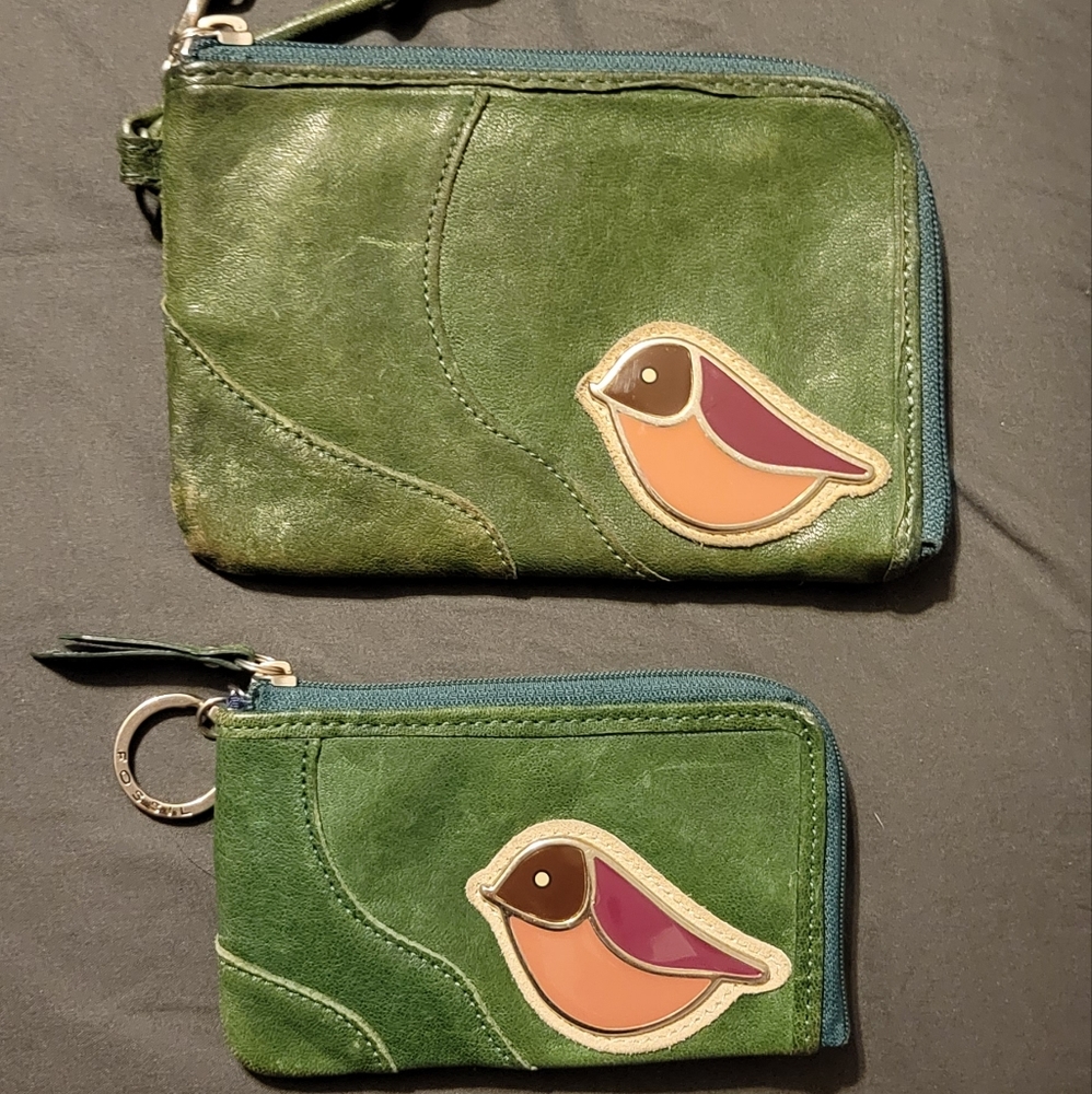 Fossil Bird Wallet Change Purse Set